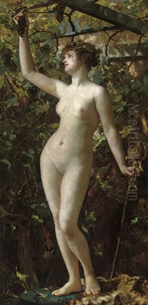 A Bacchante Oil Painting by Henrietta (Mrs. Ernest Normand) Rae