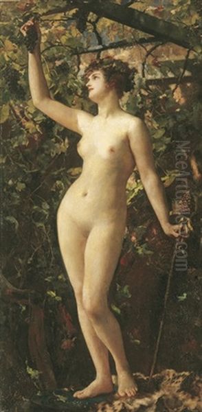 A Bacchante Oil Painting by Henrietta (Mrs. Ernest Normand) Rae