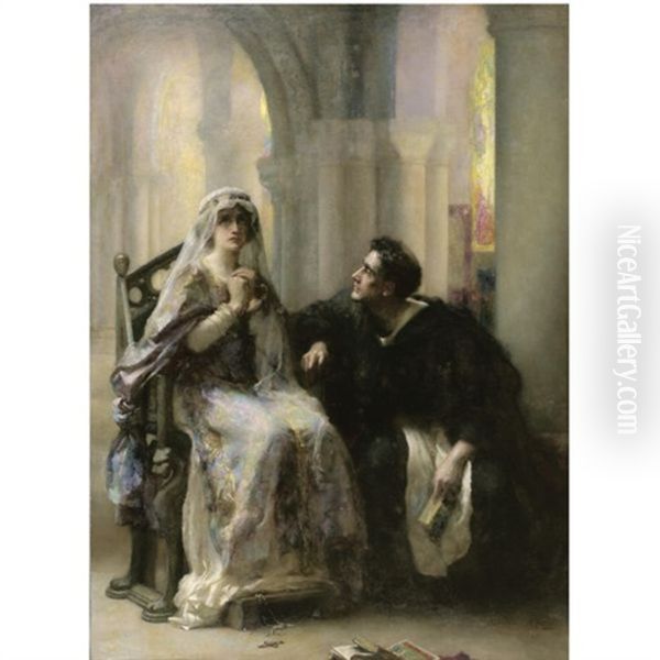 Ellen Terry And Henry Irving As Abelard And Heloise, Lost Faith Oil Painting by Henrietta (Mrs. Ernest Normand) Rae