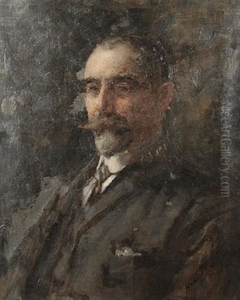 A Portrait Of William A. Sandinge Oil Painting by Henrietta (Mrs. Ernest Normand) Rae