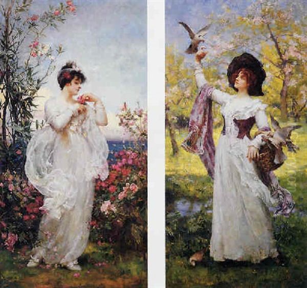 Spring Oil Painting by Henrietta (Mrs. Ernest Normand) Rae