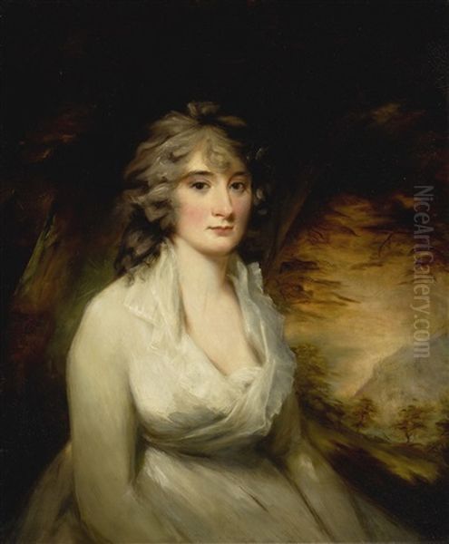 Portrait Of Anne Neale Tucker, Mrs. Lauzun, Half Length Oil Painting by Sir Henry Raeburn