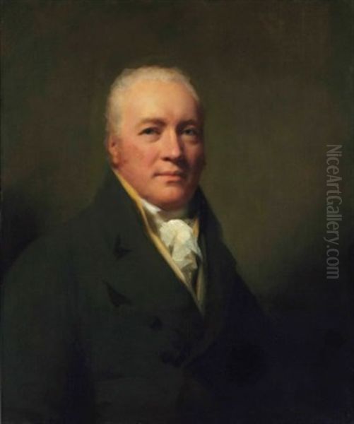 Portrait Of James Bruce Of Bankton, Mid Calder (1753-1826), Bust-length Oil Painting by Sir Henry Raeburn