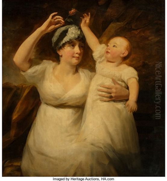 Mrs. Graham Young And Child Oil Painting by Sir Henry Raeburn