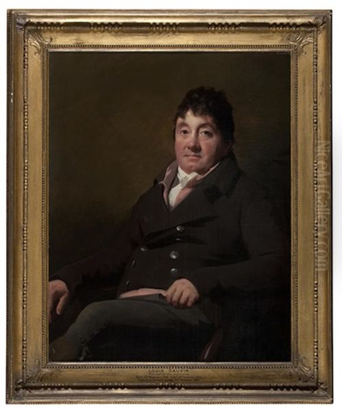 Three-quarter Length Portrait Of Louis Cauvin In Brown Coat Oil Painting by Sir Henry Raeburn