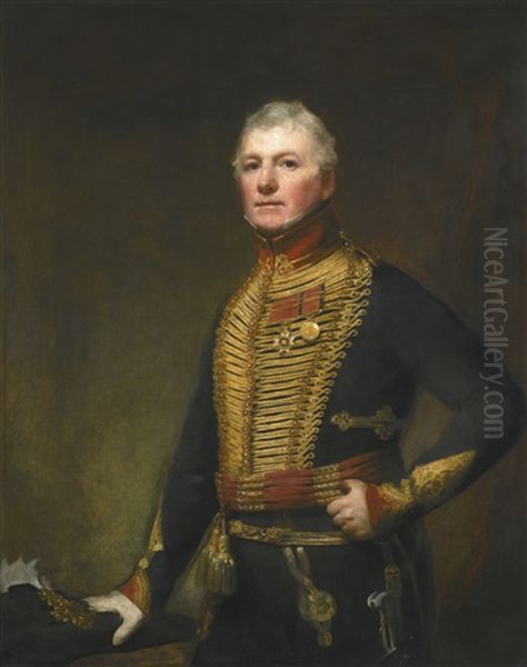 Portrait Of Colonel Rrobert Macdonald, Royal Horse Artillery Oil Painting by Sir Henry Raeburn