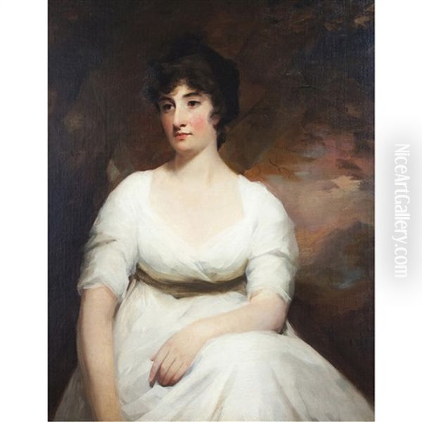 Portrait Of Katherine Hamilton, Lady Suttie Of Balgone Oil Painting by Sir Henry Raeburn