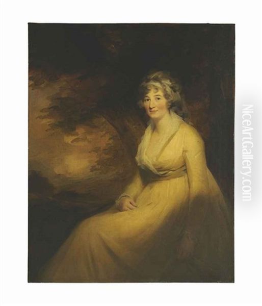 Portrait Of Lady Janet Sinclair, Lady Traill O'habbister And Rattar Oil Painting by Sir Henry Raeburn