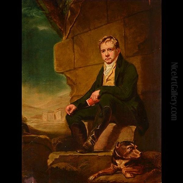 Sir Walter Scott As A Young Man Oil Painting by Sir Henry Raeburn