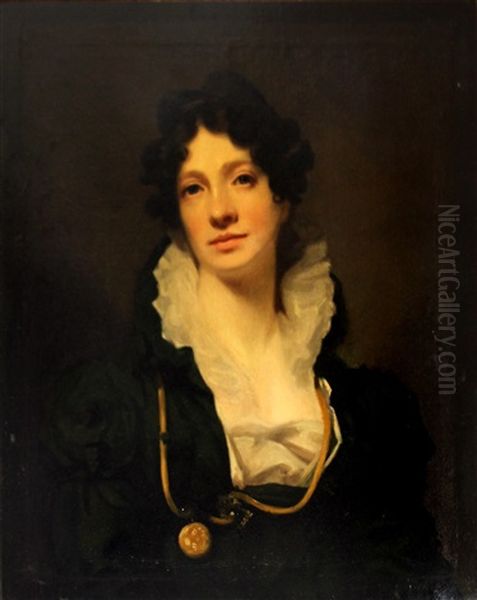 A Portrait Of Mrs. James Smith Of Jordanhill Oil Painting by Sir Henry Raeburn