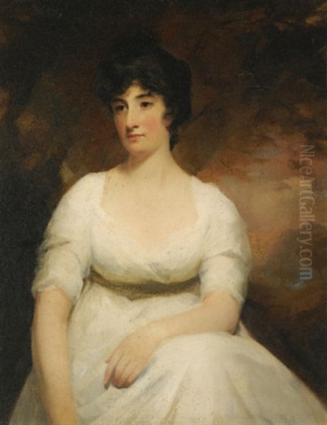 Portrait Of Katherine Hamilton, Lady Suttie Of Balgone Oil Painting by Sir Henry Raeburn