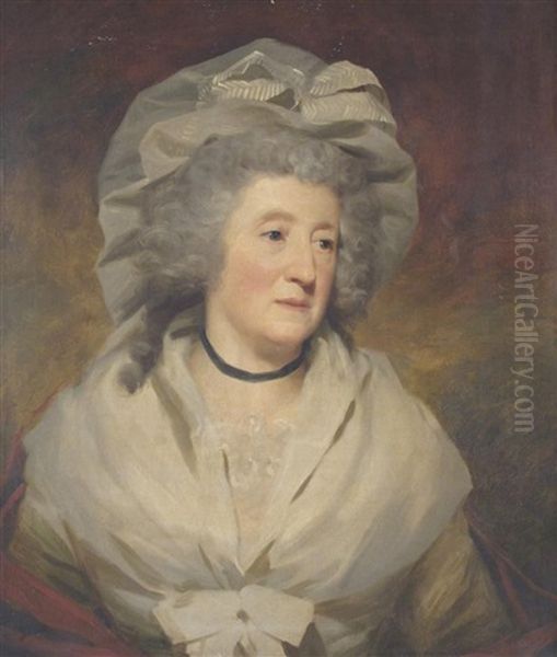 Portrait Of A Lady (mrs. Gibson, Nee Mary Cecilia Balfour Mother Of Mr. James Gibson-craig Of Riccarton?) Oil Painting by Sir Henry Raeburn