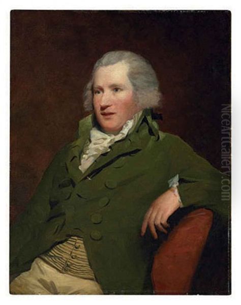 Portrait Of John Anderson Of Inchyra In A Green Coat Oil Painting by Sir Henry Raeburn