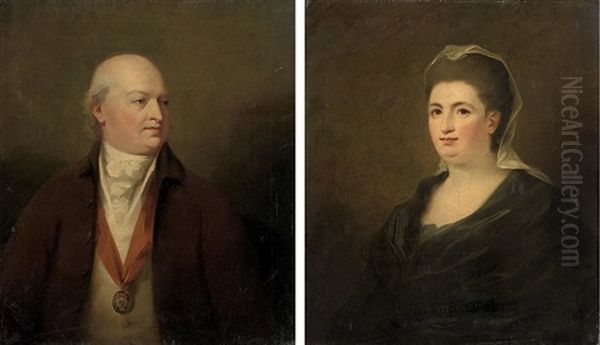 Portrait Of William Keith-falconer (+ Portrait Of Maria, Countess Of Kintore; Pair) Oil Painting by Sir Henry Raeburn