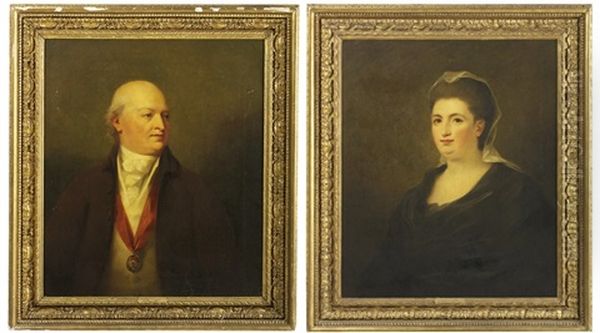 Portrait Of William Keith-falconera Scotia (+ Portrait Of Maria, Countess Of Kintore (1170-1826); 2 Works) Oil Painting by Sir Henry Raeburn