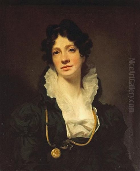 A Portrait Of Mrs. James Smith Of Jordanhill Oil Painting by Sir Henry Raeburn