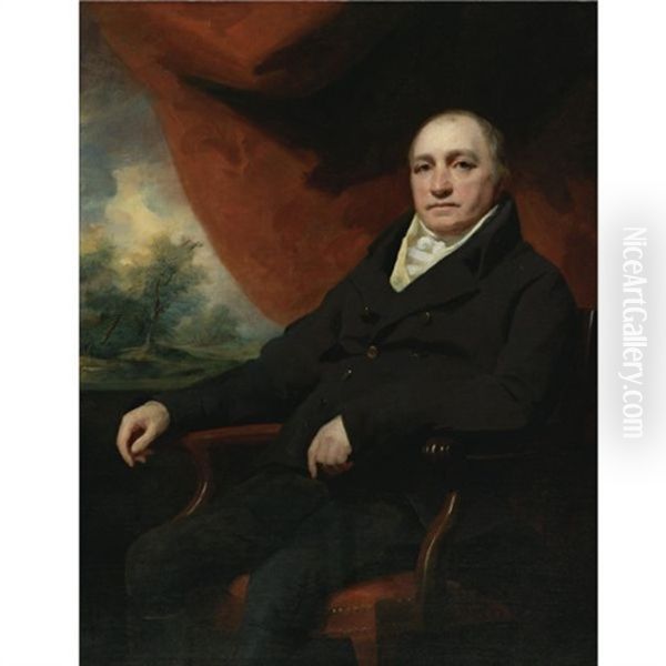 Portrait Of A Man, Sometimes Called Dr. Black Or Dr. Blake Oil Painting by Sir Henry Raeburn