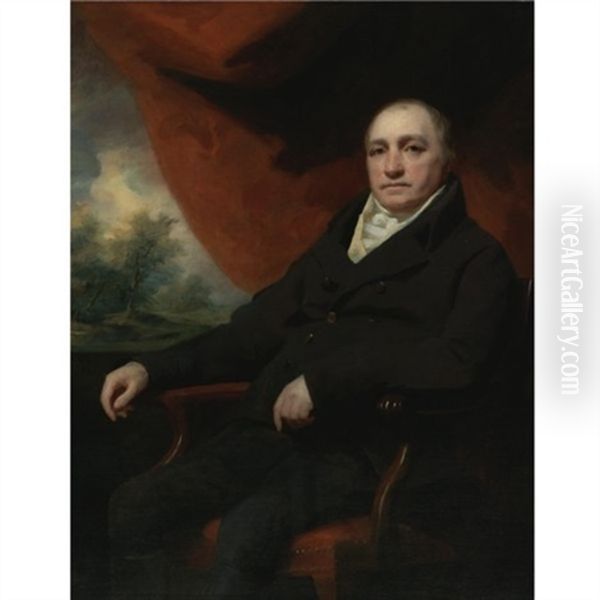 Portrait Of A Man, Sometimes Called Dr. Black Or Dr. Blake Oil Painting by Sir Henry Raeburn