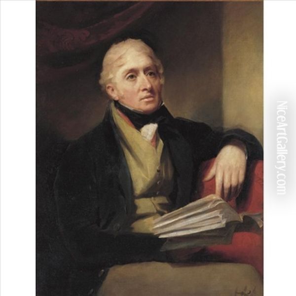 Portrait Of Sir Henry Steuart Of Allanton, Scotland Oil Painting by Sir Henry Raeburn