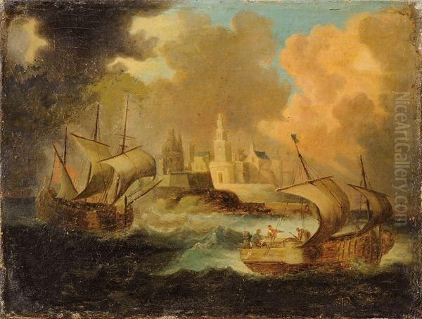 Tempete Oil Painting by Peeters Bonaventure