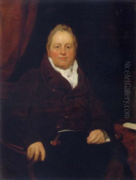 Portrat Eines Gentleman In Schwarzem Mantel Oil Painting by Sir Henry Raeburn