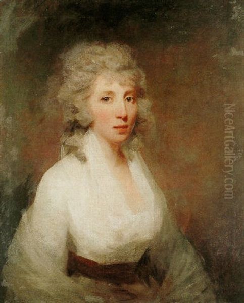 Portrait Of Mrs. James Paterson Of Arbroath Oil Painting by Sir Henry Raeburn