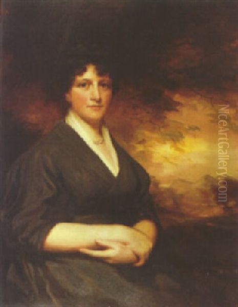 A Portrait Of Miss Hariet Bruhl Oil Painting by Sir Henry Raeburn