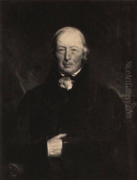 Portrait Of John Cochrane Wearing Black Coat And White Cravat Oil Painting by Sir Henry Raeburn