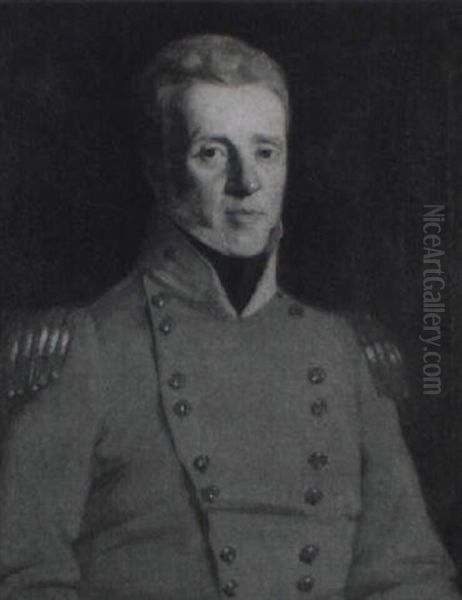 Portrait Of An Officer (col. Townsend?) Wearing Mess Uniform Oil Painting by Sir Henry Raeburn