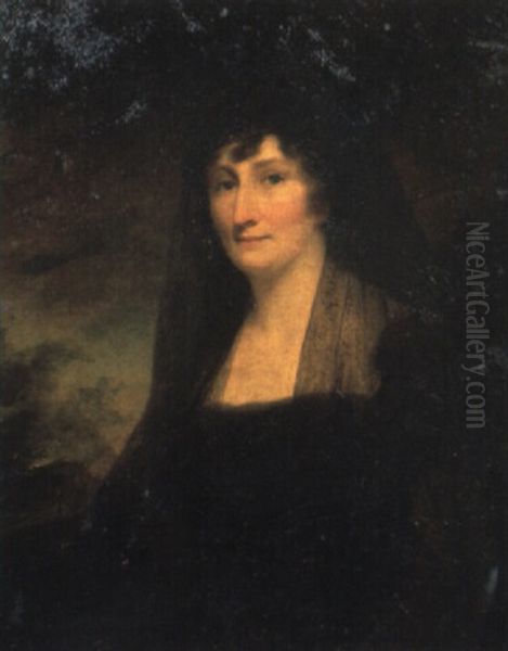 Portrait Of Mrs. Dundas In A Landscape Oil Painting by Sir Henry Raeburn