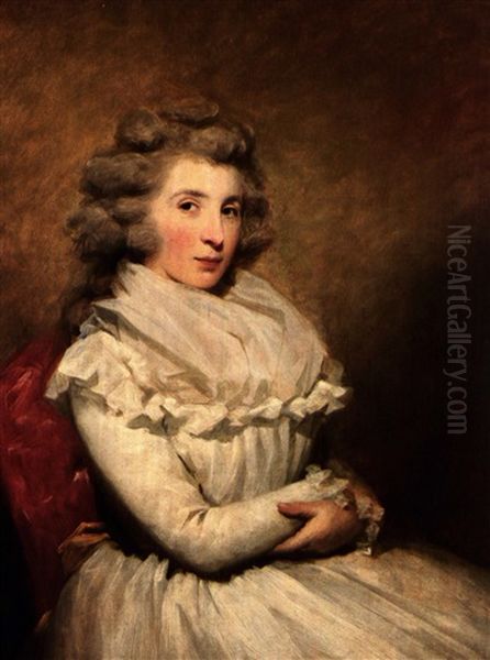 Portraits Of Mrs. John Anderson Of Inchyra, Nee Mary        Mitchelson Oil Painting by Sir Henry Raeburn