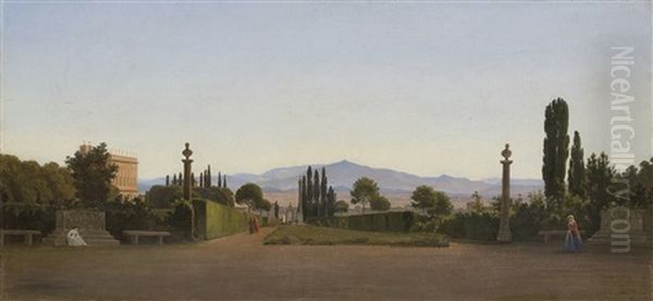 Villa Albani, Rome Oil Painting by Vasili Egorovich Raev