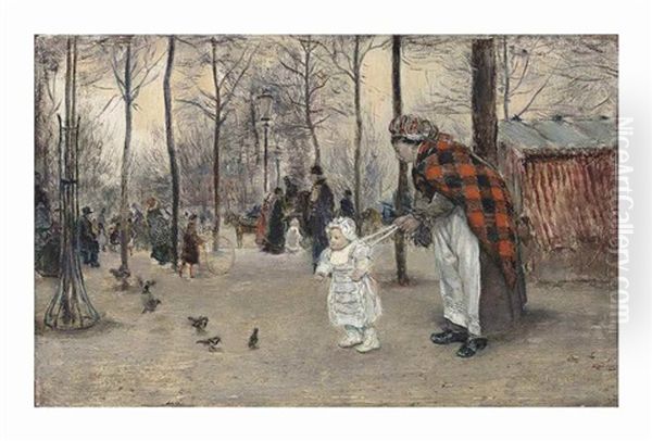 La Promenade Oil Painting by Jean Francois Raffaelli