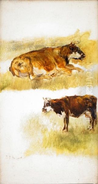 Les Vaches Oil Painting by Jean Francois Raffaelli