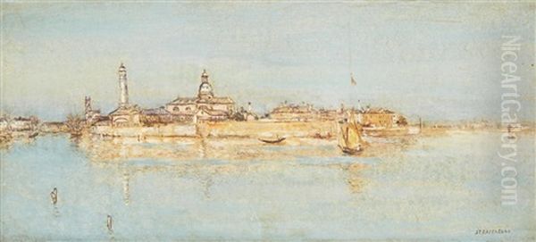 Vue De Venise Oil Painting by Jean Francois Raffaelli