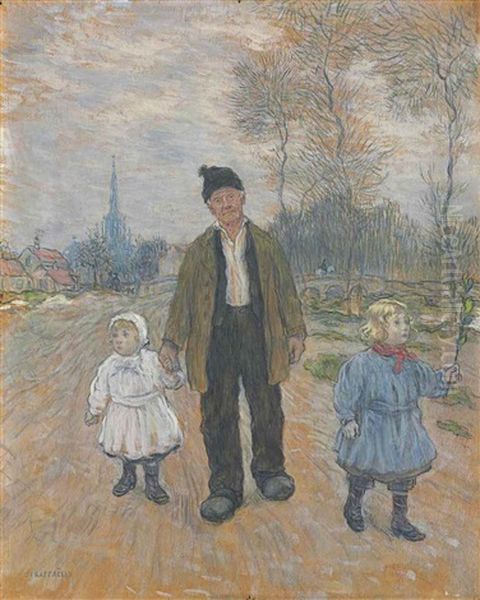 Le Veillard Avec Amis Oil Painting by Jean Francois Raffaelli