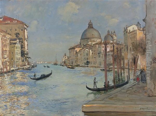 Venise, La Salute Et Le Grand Canal Oil Painting by Jean Francois Raffaelli