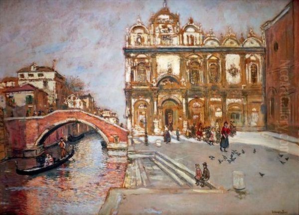 Venise, L'eglise San Giovanni Et Paolo Oil Painting by Jean Francois Raffaelli