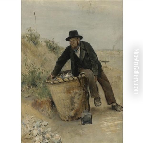 Le Chiffonier - The Ragpicker Oil Painting by Jean Francois Raffaelli