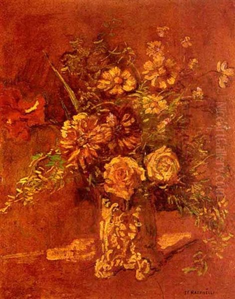 Fleurs Dans Un Vase Oil Painting by Jean Francois Raffaelli