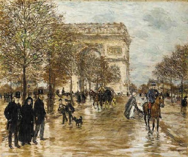 L'arc De Triomphe Oil Painting by Jean Francois Raffaelli