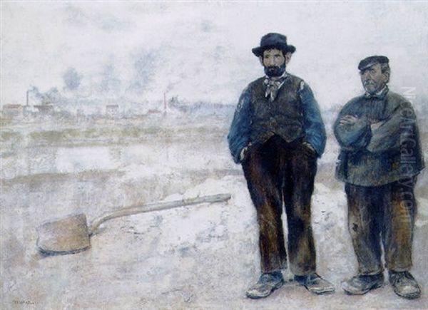 The Two Workman Oil Painting by Jean Francois Raffaelli