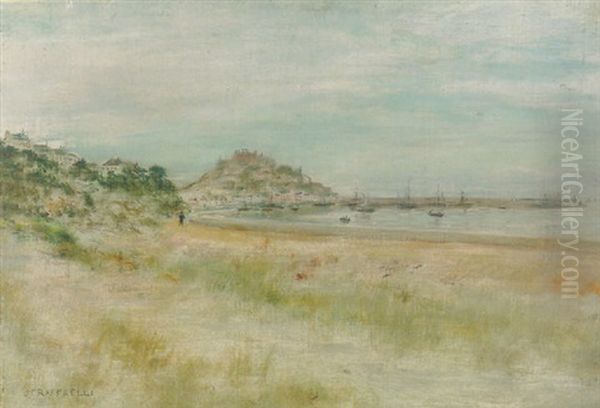 Mont Orgeuil, Gorey, Jersey Oil Painting by Jean Francois Raffaelli