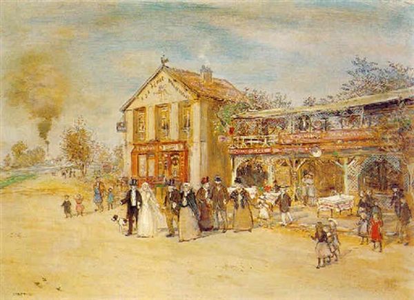 La Noce A Billancourt Oil Painting by Jean Francois Raffaelli