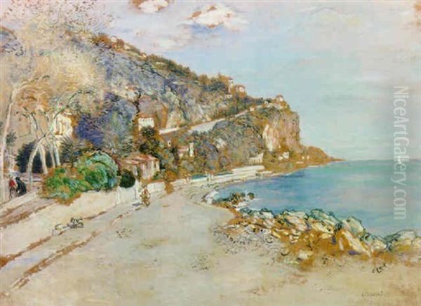 A View Of The Cote D'azur Oil Painting by Jean Francois Raffaelli