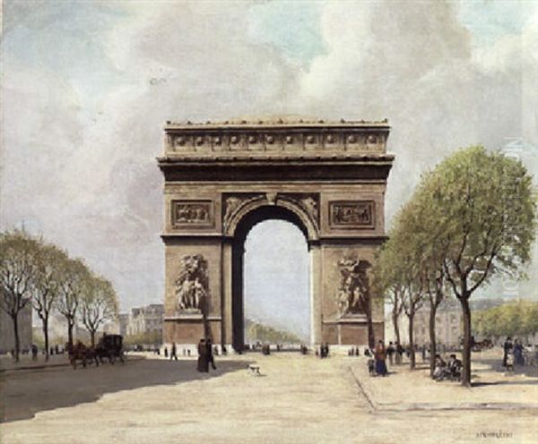 L'arc De Triomphe Oil Painting by Jean Francois Raffaelli