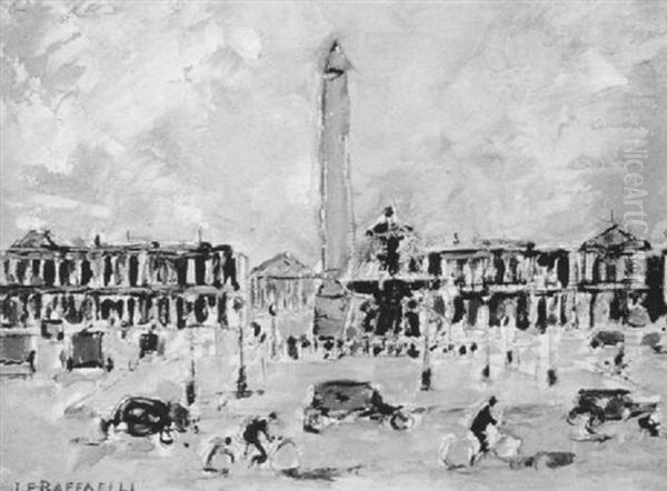 Place De La Concorde Oil Painting by Jean Francois Raffaelli