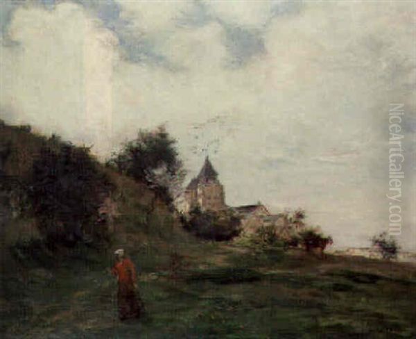 La Vieille Abbaye, Dieppe Oil Painting by Jean Francois Raffaelli