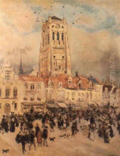 Le Beffroi Oil Painting by Jean Francois Raffaelli