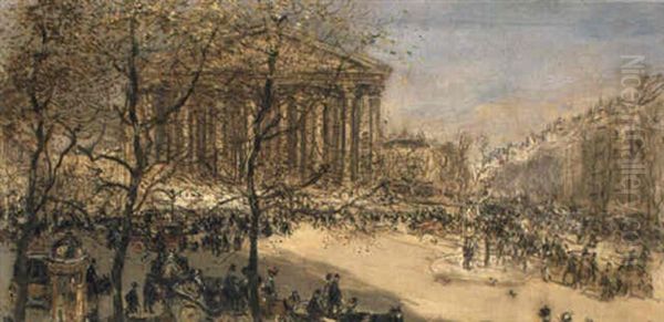 Place De La Madeleine Oil Painting by Jean Francois Raffaelli